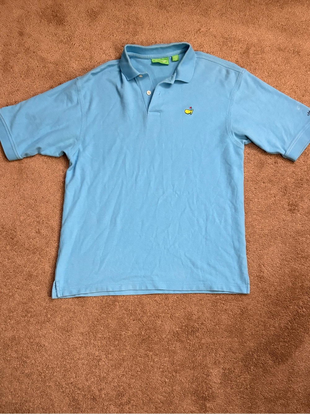 Masters Mens XL (20) Polo Shirt Blue 100% Cotton Short Sleeve Performance Golf